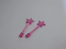 LEGO Lot of 2 Trans Pink Wands Wand Accessory Minifig I12