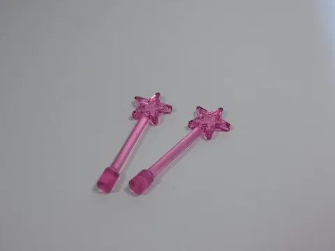 LEGO Lot of 2 Trans Pink Wands Wand Accessory Minifig I12