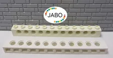 (J15/2/5) LEGO Technic 2 x 3895 Perforated Beam 1x12 White