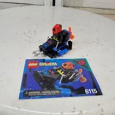 LEGO 6115 Shark Scout Aquazone 1995 Complete w/ Instructions Vintage Diver Sub