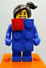 LEGO 71021 CMF Series 18 Blue Brick Suit Girl Minifigure col18-3 Complete New