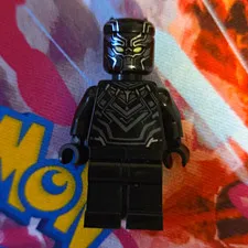 LEGO Black Panther Minifigure Black Suit Figure Plastic LEGO Character
