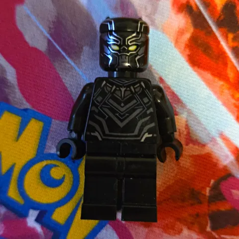 LEGO Black Panther Minifigure Black Suit Figure Plastic LEGO Character