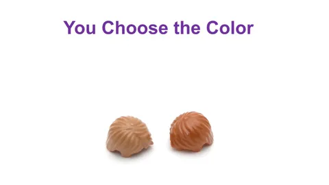 Lego Mini Figure Short Hair Tousled with Side Part You Choose the Color