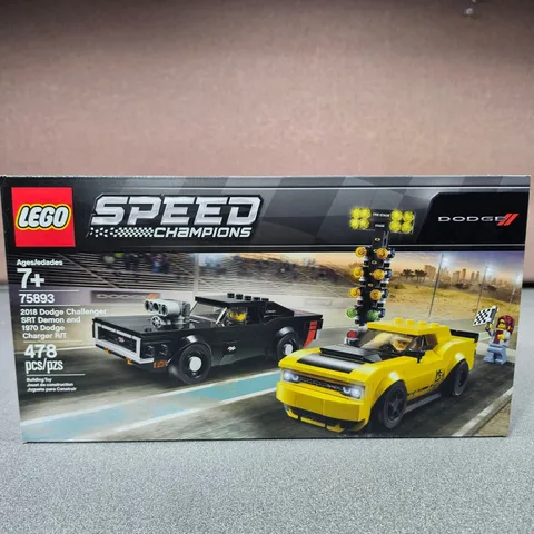 LEGO Speed Champions 75893 Dodge Challenger SRT Demon 1970 Charger RT New SEALED