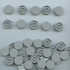 LEGO x 40 Light Bluish Gray Tile, Round 2 x 2 with Bottom Stud Holder 14769