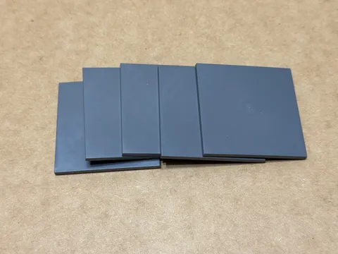 LEGO Parts - Dark Bluish Gray Tile 6 x 6 with Bottom Tubes - No 10202 - QTY 5