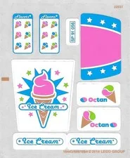 LEGO STICKER SHEET 70804 ICE CREAM MACHINE Set New