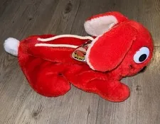 Lego Duplo Red Plush Bunny Rabbit Bag w/Handles & Keychain 1984 Vintage Purse