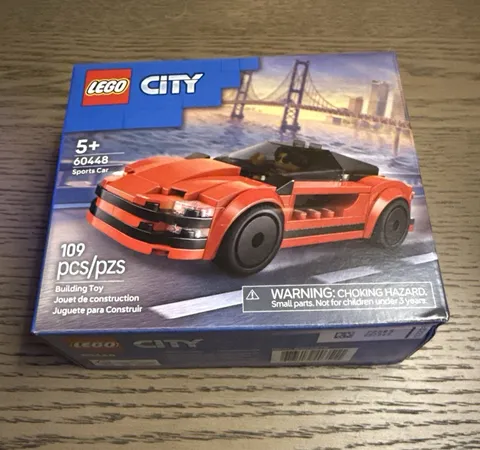 LEGO City 60448 Sports Car Great Vehicles 109pcs Brick Separator Box Age 5+