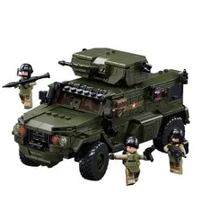 TyphoonVDVS Armored Car Building Kit Military Army Set with 4 Toys...
