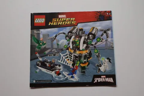 LEGO® Marvel 76059 Spider-Man: Doc Ock's Tentacle Trap Instruction Manual Only!