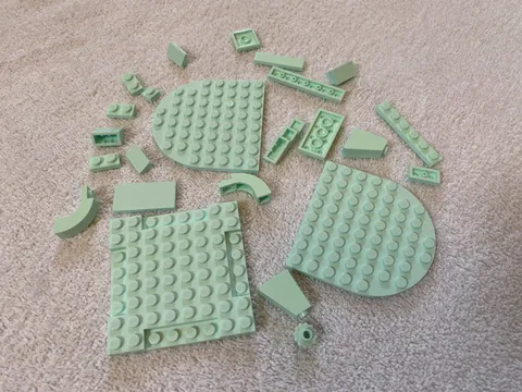 24 LIGHT AQUA LEGO Specialty Pieces Bricks Plates Slopes Studs Parts