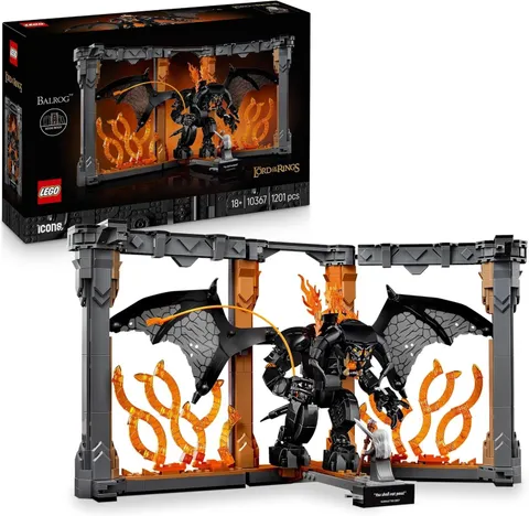 Genuine LEGO Icons The Lord of the Rings: Balrog Book Nook (10367) Brand New