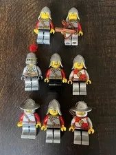 Lego Lion Knights Castle Lot Of 8x Minifigures Good Condition See Pics