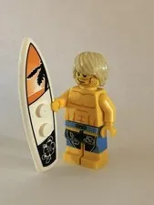 LEGO Surfer male surfboard beach minifigure Collectible series 2