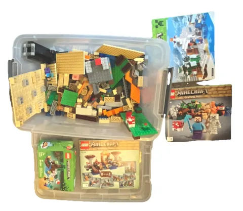 LEGO Minecraft Bulk Lot Pieces The Crafting Box 21116, The Swamp Adven 21240. 
