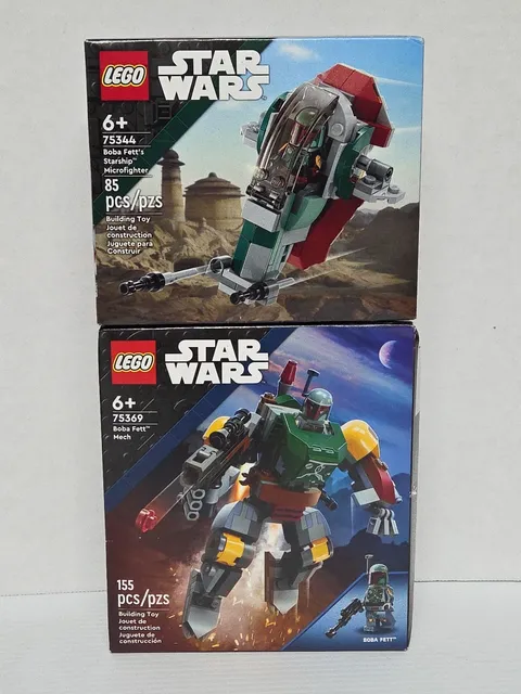 Lego Star Wars Boba Fett Mech & Starship Microfighter 75369 75344 New Sealed 