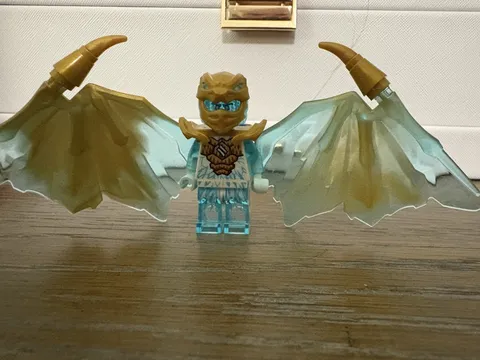 LEGO Ninjago Golden Dragon Zane Minifigure Crystalized 71771 Authentic