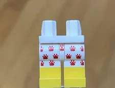 LEGO Minifig Legs With Boxer Shorts Pattern, Dog / Cat Paw Print