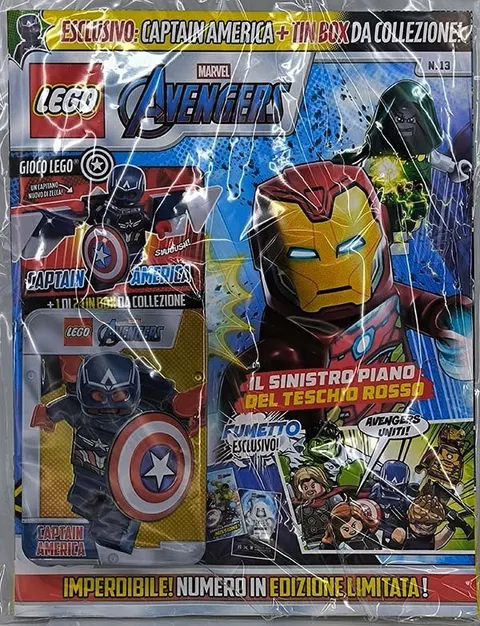 LEGO Magazine AVENGERS 2026 13 Steel Box CAPTAIN AMERICA Minifig Exclusive