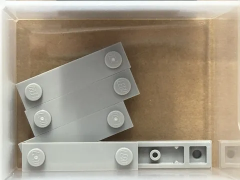 LEGO Parts - Light Bluish Gray Plate 1 x 4 with 2 Studs - No 41740 - QTY 5