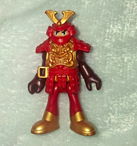 LEGO Red & Gold Samurai-Style Plastic Minifigure Figure Toy Character