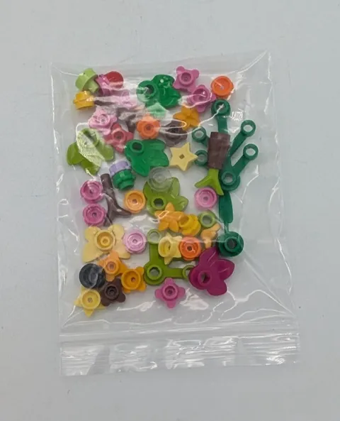 LEGO various size/shape plant flower parts (25+ pcs)   various colors Brick lot