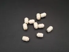 LEGO - 10x - Brick - Round Brick - 1x1 - White - White - 3062