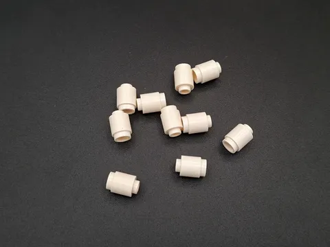 LEGO - 10x - Brick - Round Brick - 1x1 - White - White - 3062