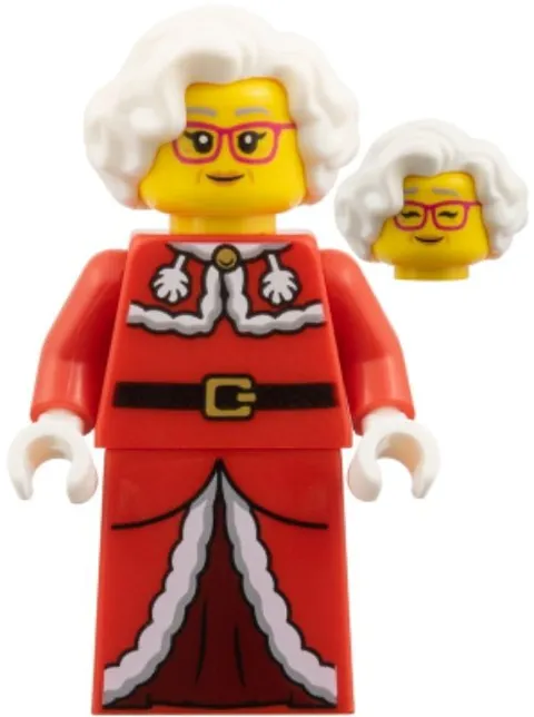 LEGO® Minifig hol384 - Mrs. Claus - Red Jacket