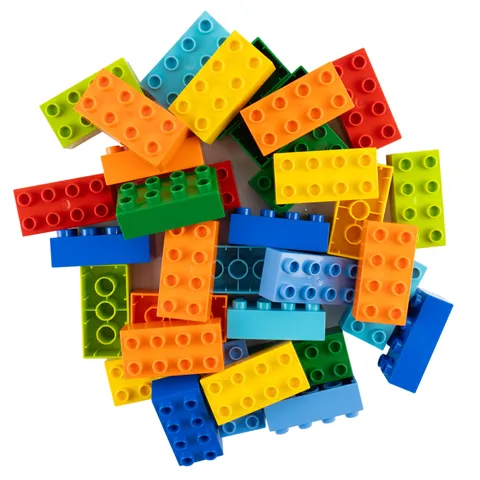 2x4 Bricks Building Blocks Multicoloured Mixed - 3011
