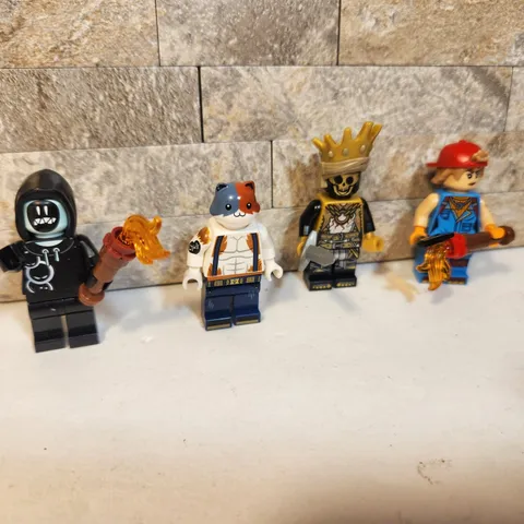 Lego Fortnite Minifigures Lot of 4 Meowscles Oro Skully Turk Figures Accessories