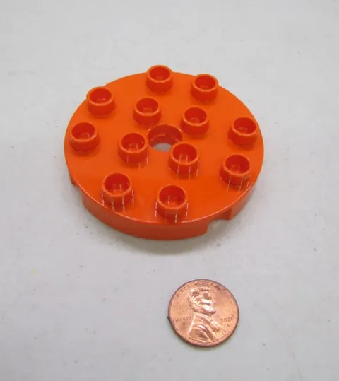 Lego Duplo Dark Orange Turntable Swivel 98222 Large Round Circle Replacement 4X4