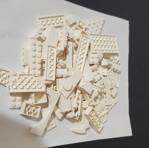 Pound Lego Random White Parts Pieces Bricks Sorted