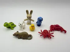 LEGO ANIMAL LOT - Bird, rabbit, cat, turtle, duck, rat, spider & crab - 8pcs