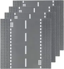 Road Base Plates 10x10 Inches City Street Building Kit for Bricks Compatible