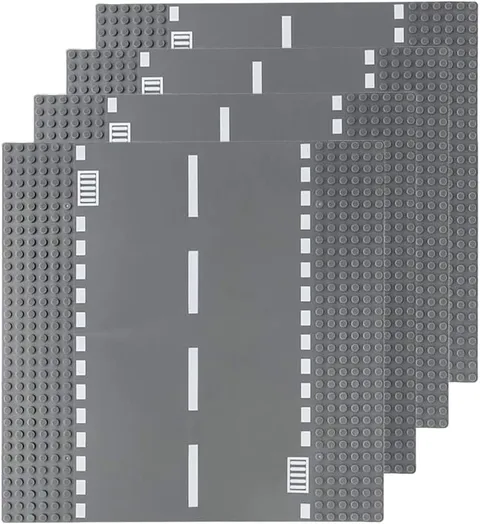 Road Base Plates 10x10 Inches City Street Building Kit for Bricks Compatible