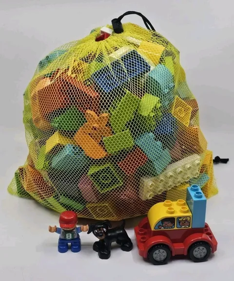 Lot 215 Pieces + Base Plate LEGO DUPLO Animals People Figures Vehicle Blocks