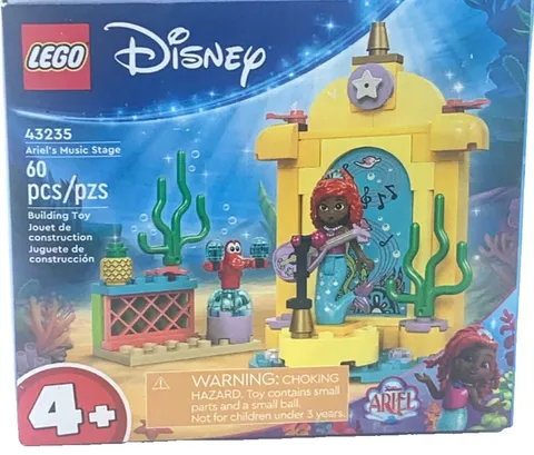 LEGO Disney Little Mermaid Ariel's Music Stage Building  60 pieces 4+ New In Box