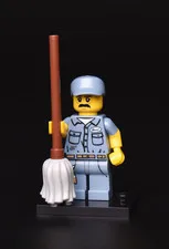 LEGO Minifigure Series 15 Janitor w/ Mop COL236 71011-9 CMF