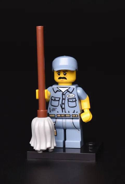 LEGO Minifigure Series 15 Janitor w/ Mop COL236 71011-9 CMF