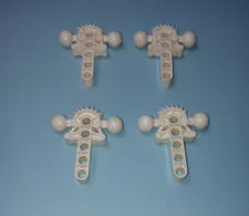 4 Bionicle  White Lower Torso 47306 Genuine Lego part hips 7 tooth half gear IRL