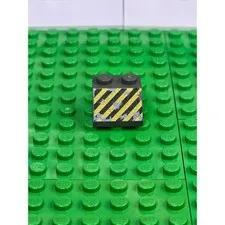 LEGO Slope 45 2x2 Black And Yellow 1999