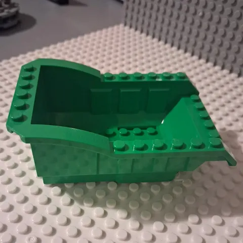 Bright Green LEGO vehicle tipper bed (12 x 8 x 5), Perfect Condition