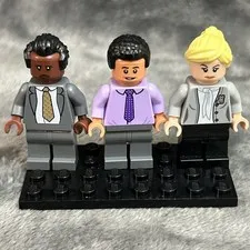 Lego “The Office”Mini Fig Lot Of 3 Oscar Martinez Angela Martin Stanley Hudson