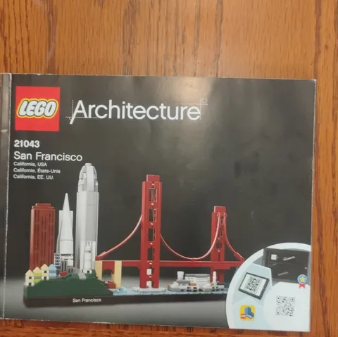 LEGO Architecture Skylines 21043 San Francisco Limited Edition Building Manual