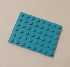 Lego x1 Light Turquoise 6x8 Plate, 3036 (028-3)