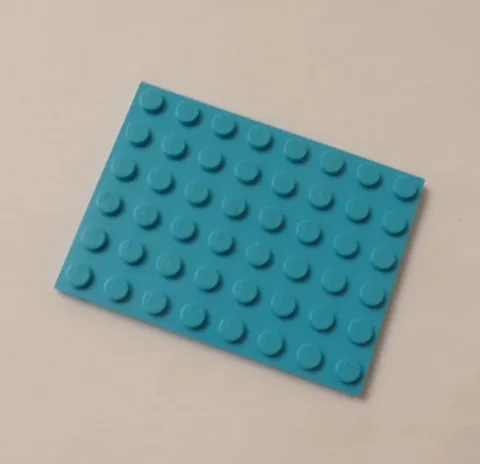 Lego x1 Light Turquoise 6x8 Plate, 3036 (028-3)