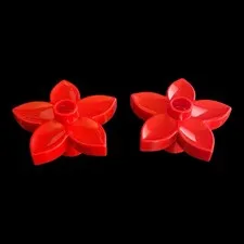 lot of 2 Duplo red flower parts- combined shipping (MISC52)